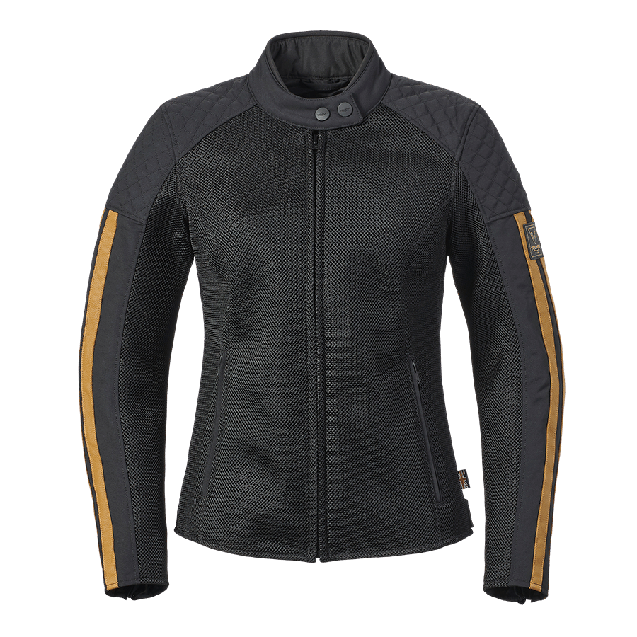 LADIES BRADDAN RETRO MESH JACKET BLACK / GOLD M image 21