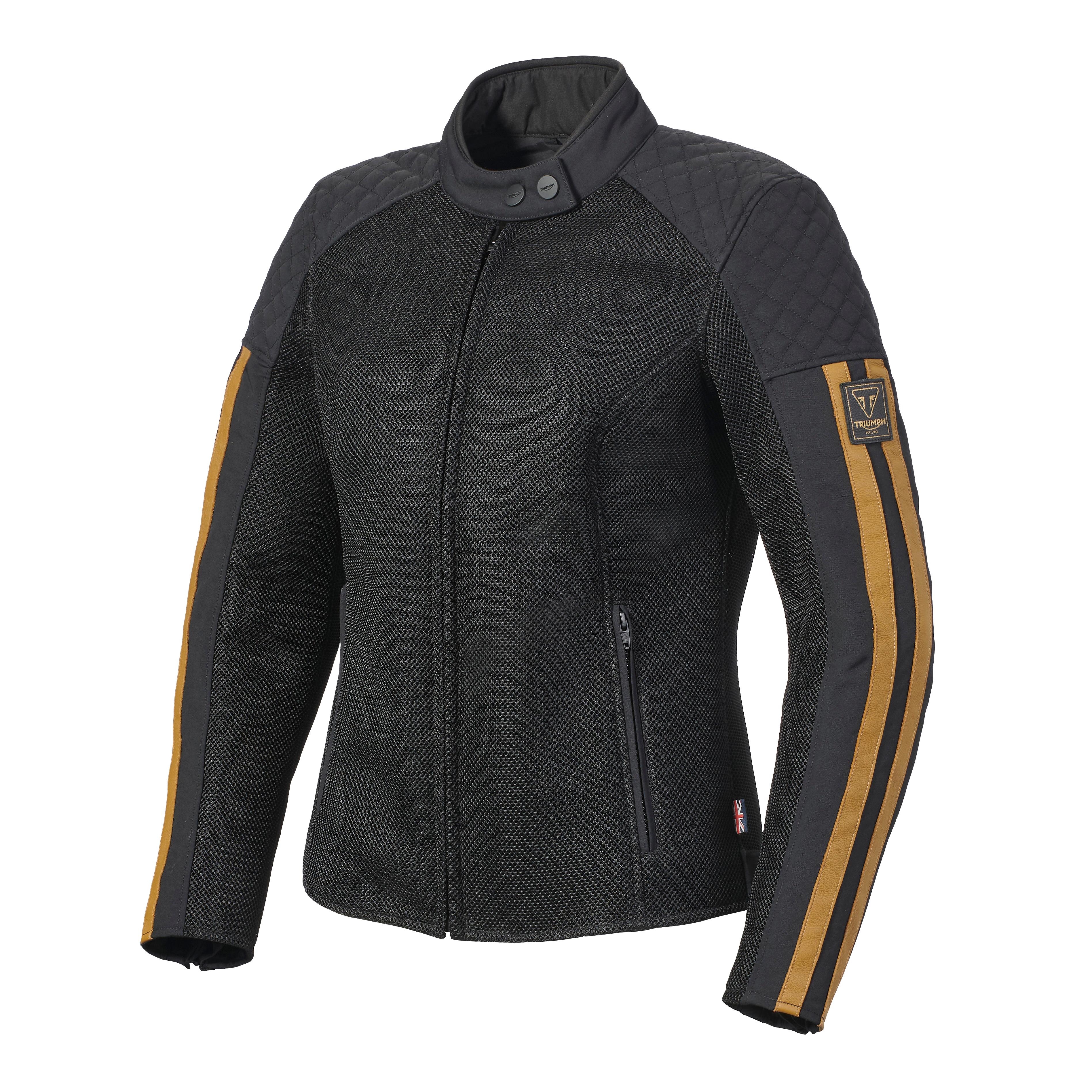 LADIES BRADDAN RETRO MESH JACKET BLACK / GOLD M image 12