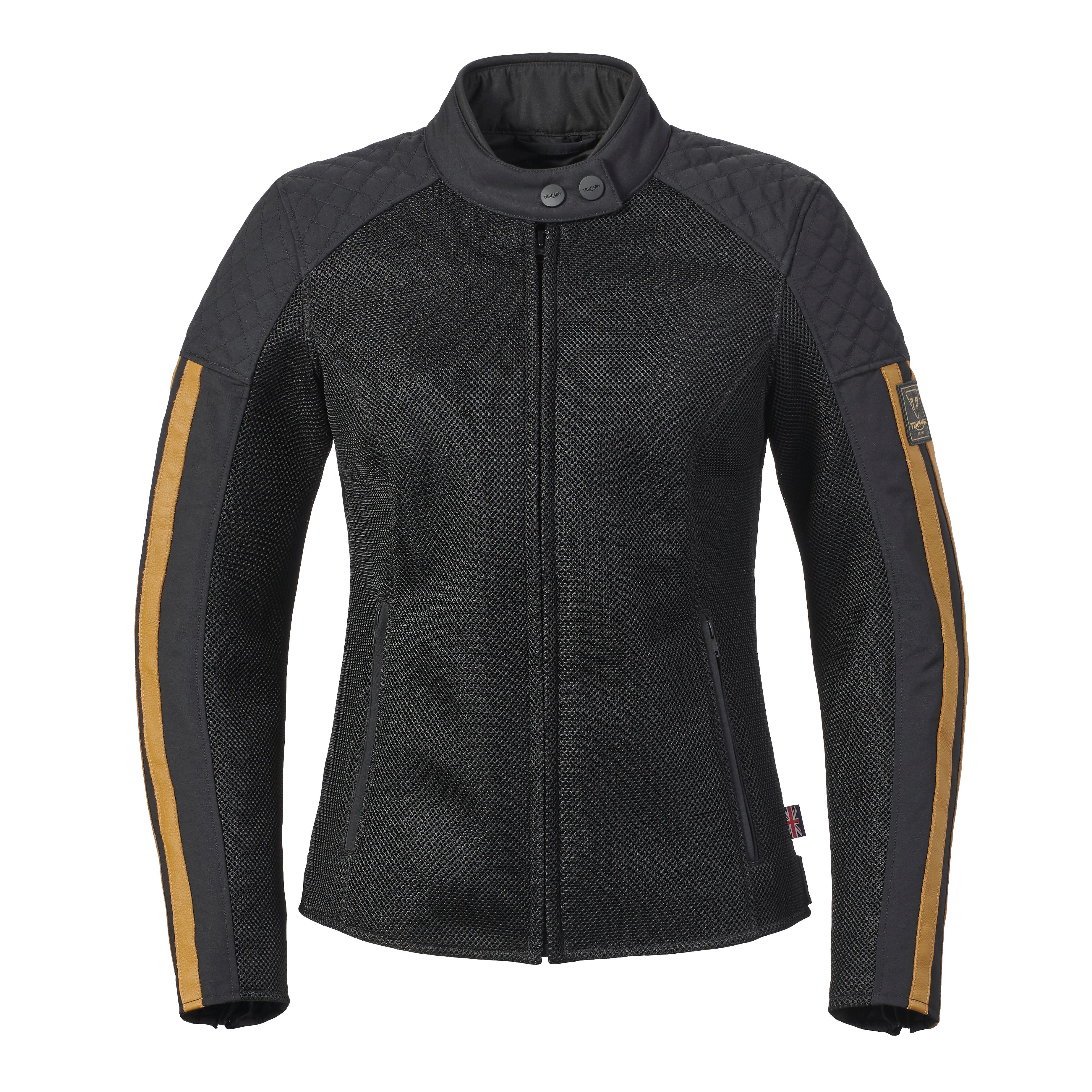 LADIES BRADDAN RETRO MESH JACKET BLACK / GOLD XXS image 1