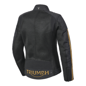 LADIES BRADDAN RETRO MESH JACKET BLACK / GOLD XXS image 18