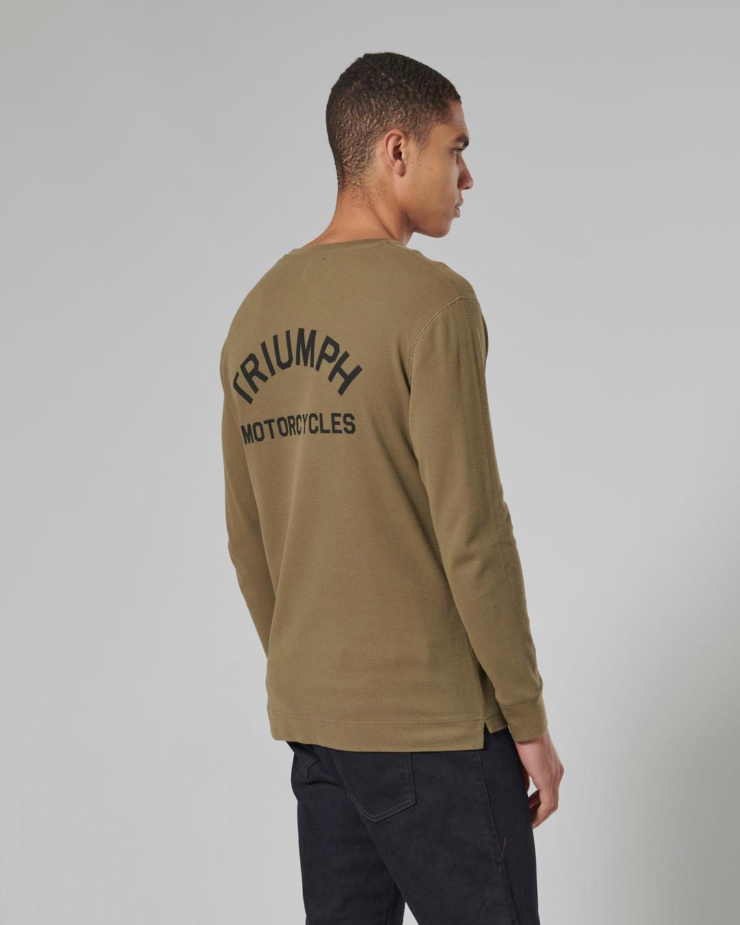 DEAN L/S WAFFLE KHAKI T-SHIRT XL image 4