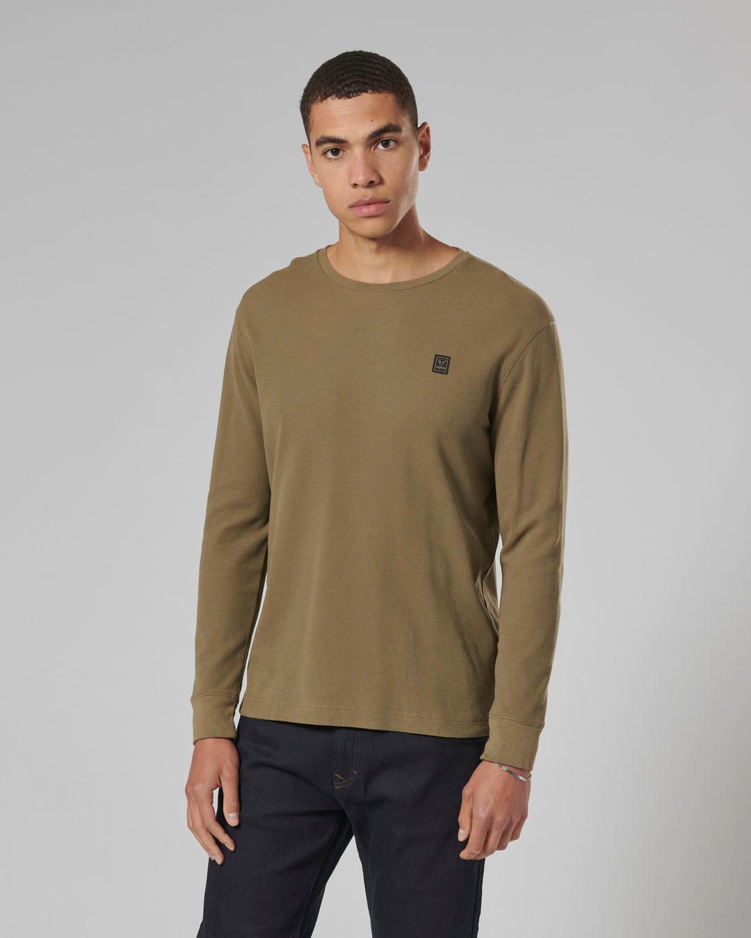DEAN L/S WAFFLE KHAKI T-SHIRT XS image 5