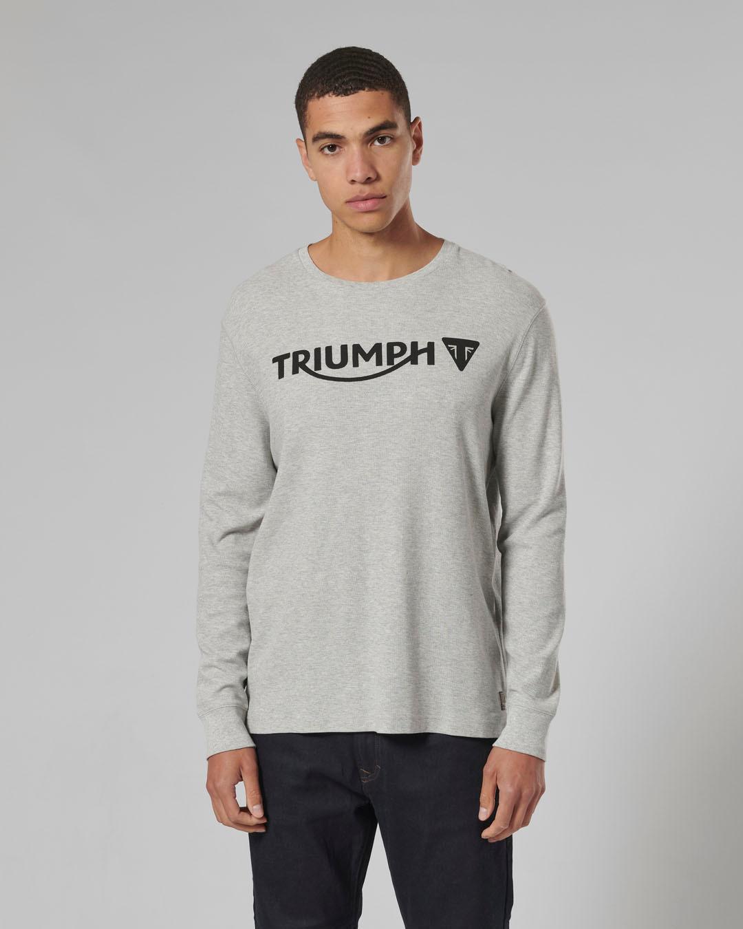 BETTMAN L/S WAFFLE T-SHIRT GREY MARL L image 7