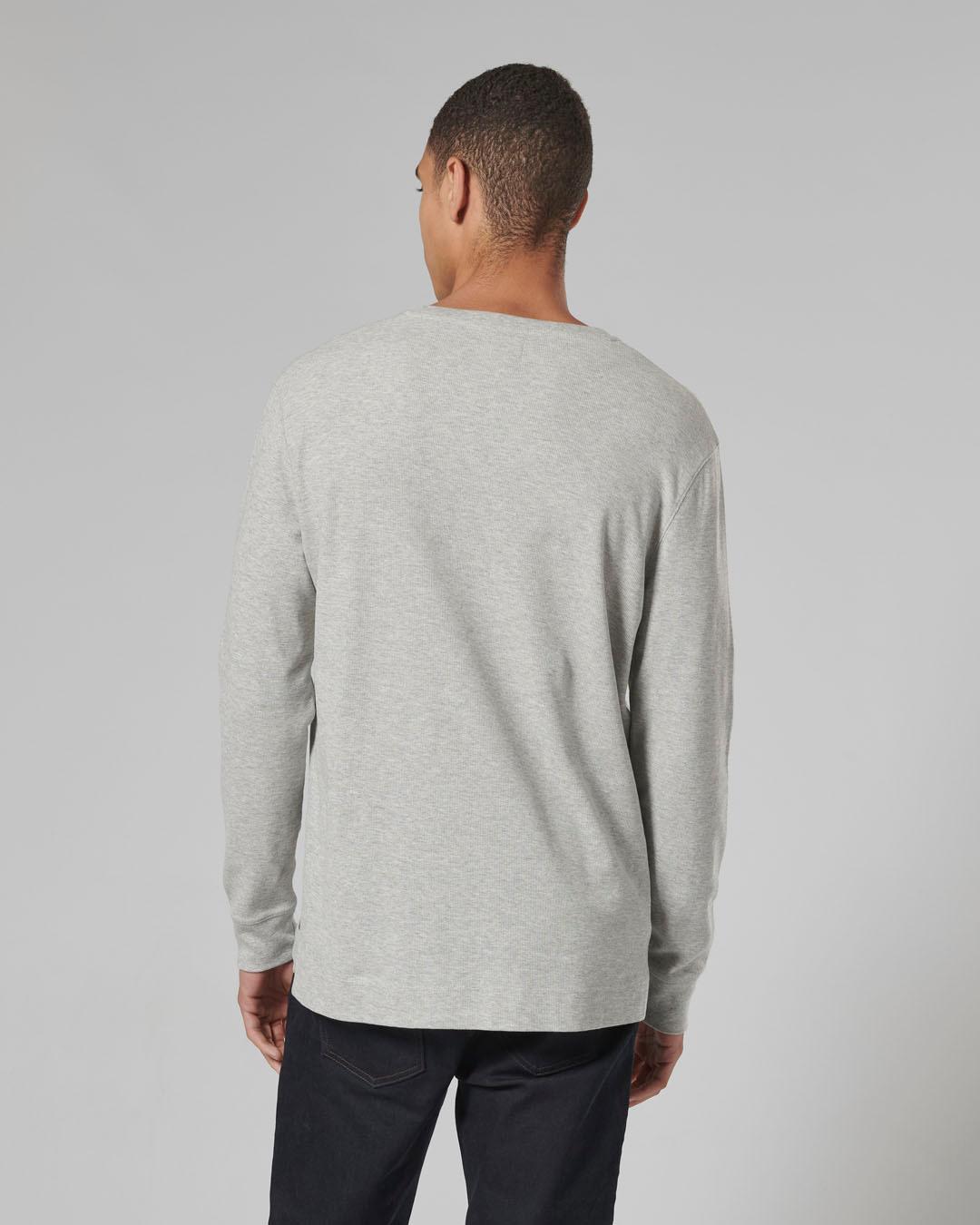 BETTMAN L/S WAFFLE T-SHIRT GREY MARL XS image 8