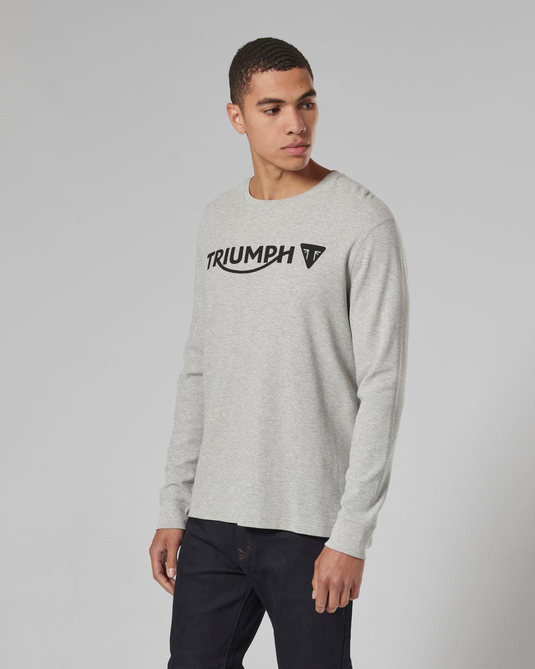 BETTMAN L/S WAFFLE T-SHIRT GREY MARL XXL image 6