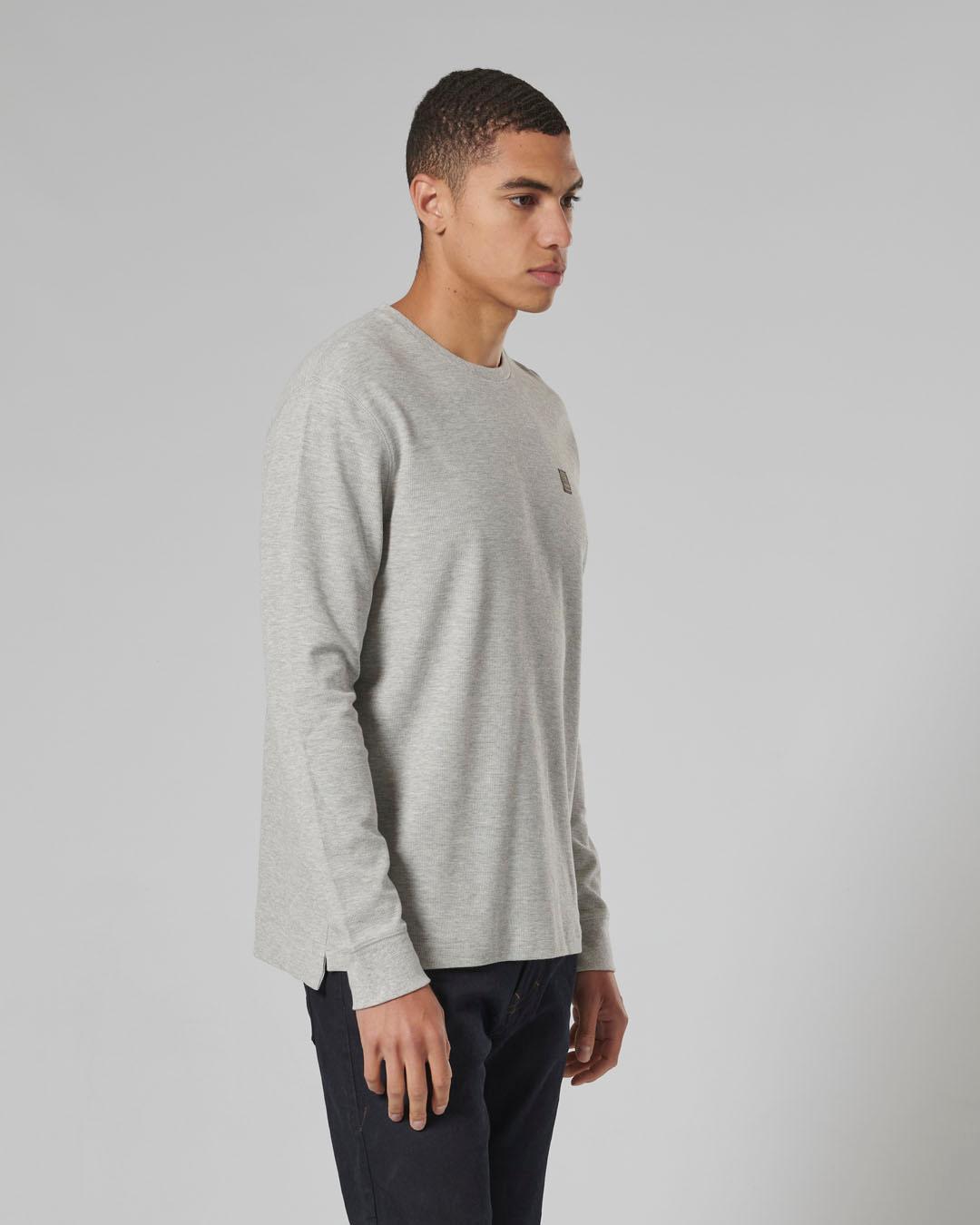 DEAN L/S WAFFLE T-SHIRT GREY MARL S image 3