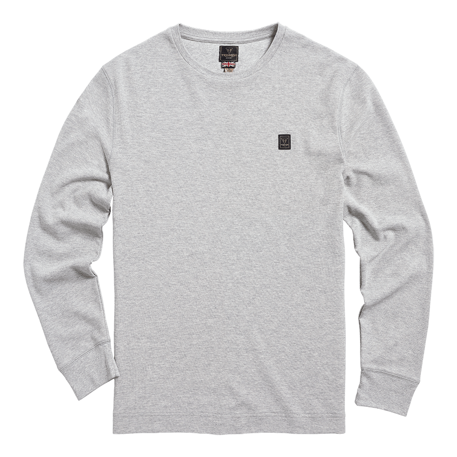 DEAN L/S WAFFLE T-SHIRT GREY MARL XS image 1