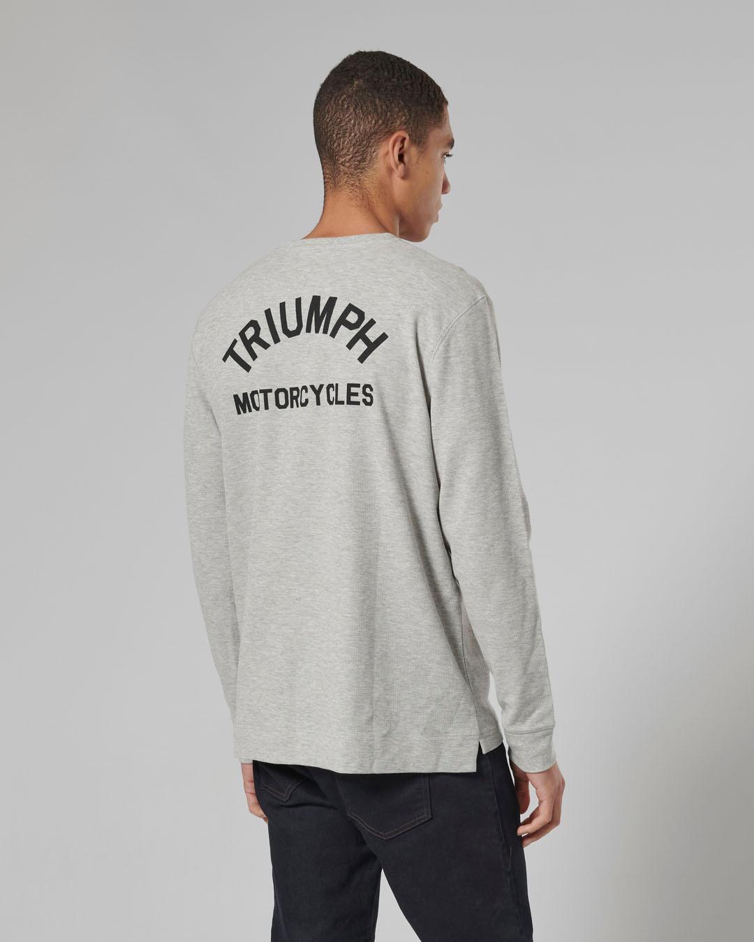 DEAN L/S WAFFLE T-SHIRT GREY MARL XS image 3
