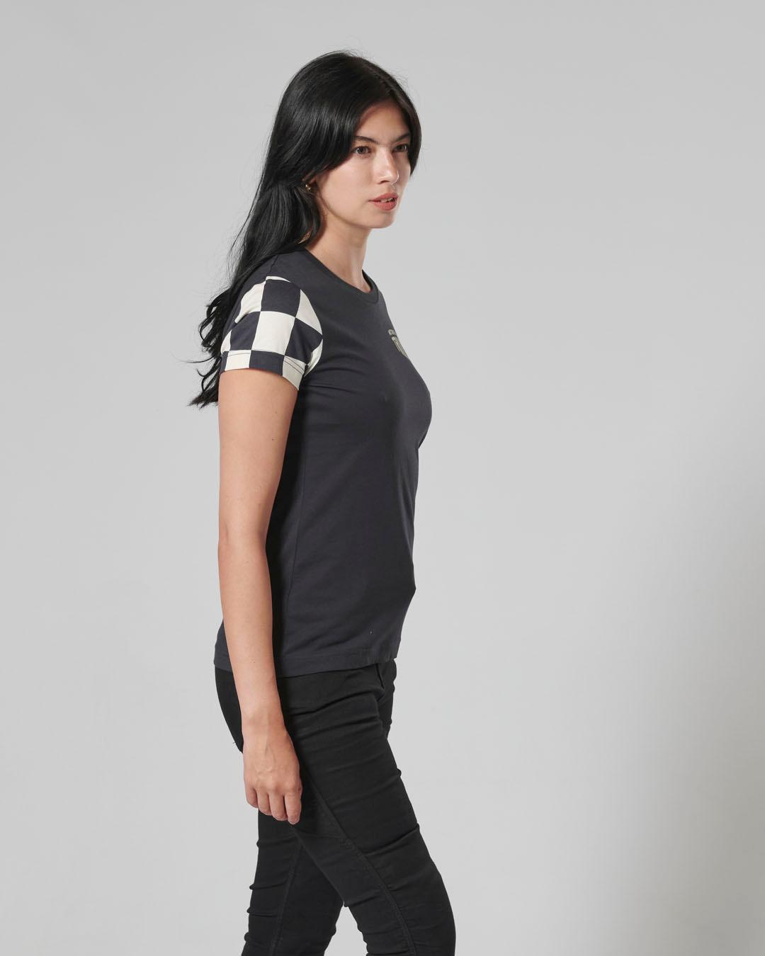 MARIE LADIES T-SHIRT BLACK / BONE S image 4