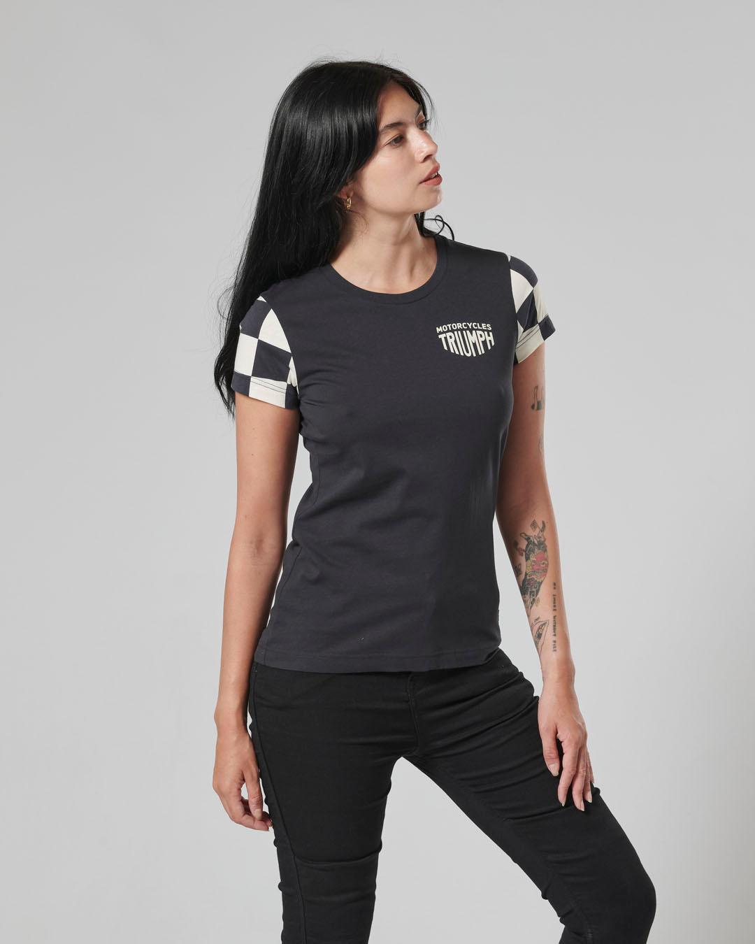 MARIE LADIES T-SHIRT BLACK / BONE XS image 8