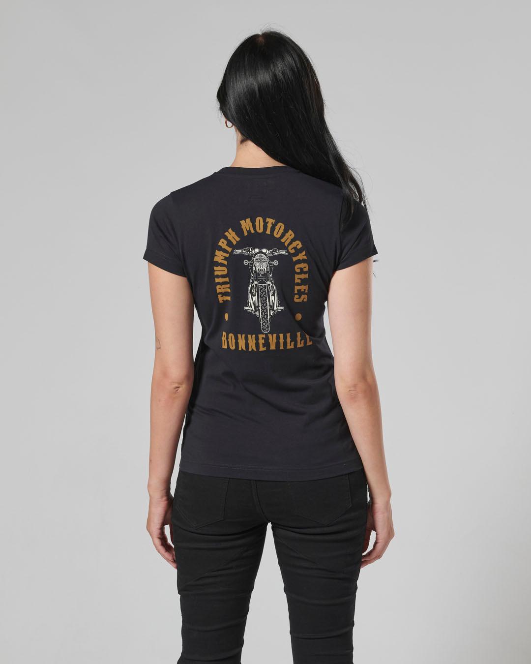 LADIES BONNEVILLE T120 T-SHIRT BLACK XS image 10