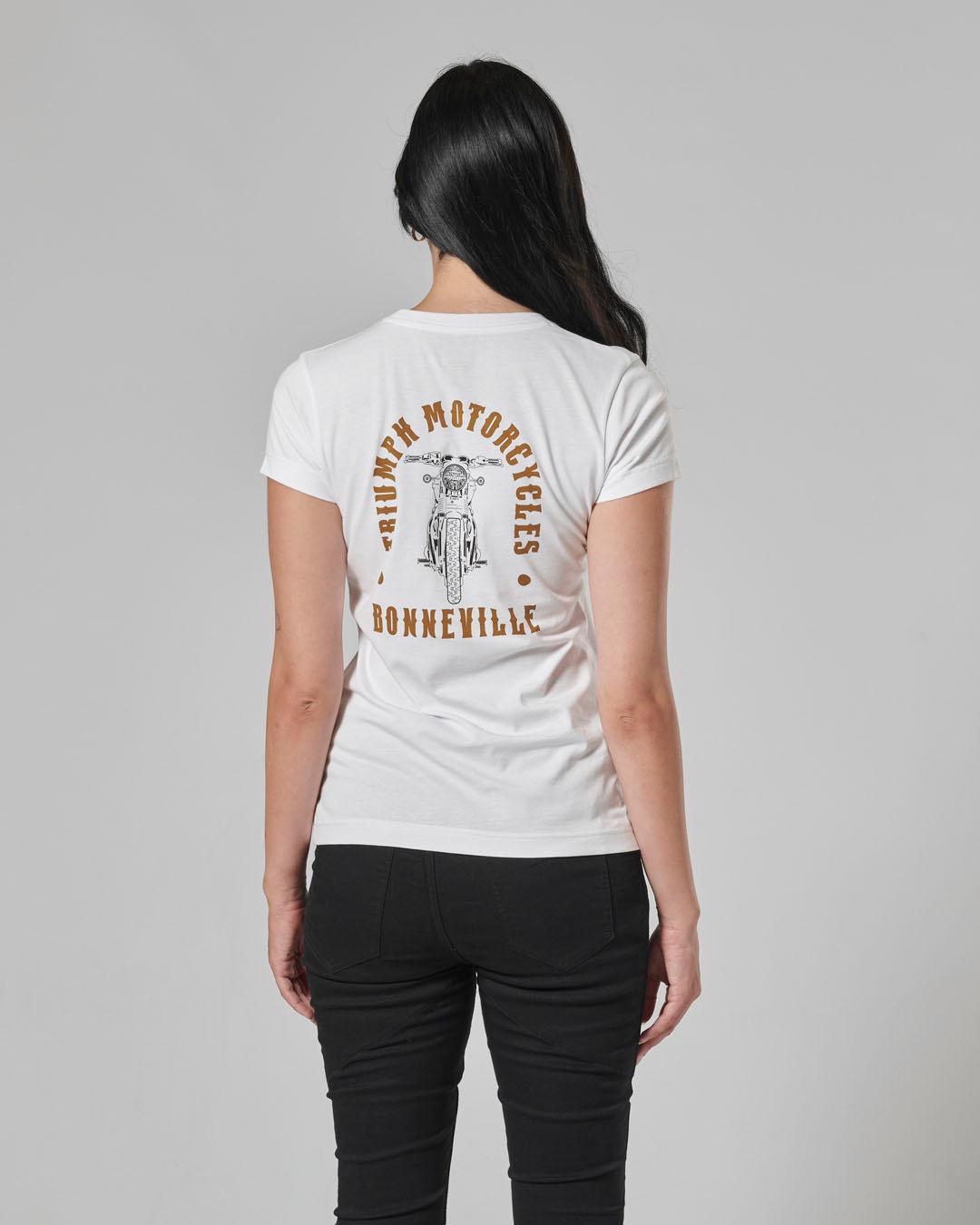 LADIES BONNEVILLE T120 T-SHIRT WHITE M image 8