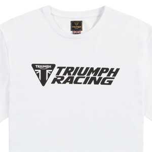 RACING TEE WHITE / BLACK S image 1
