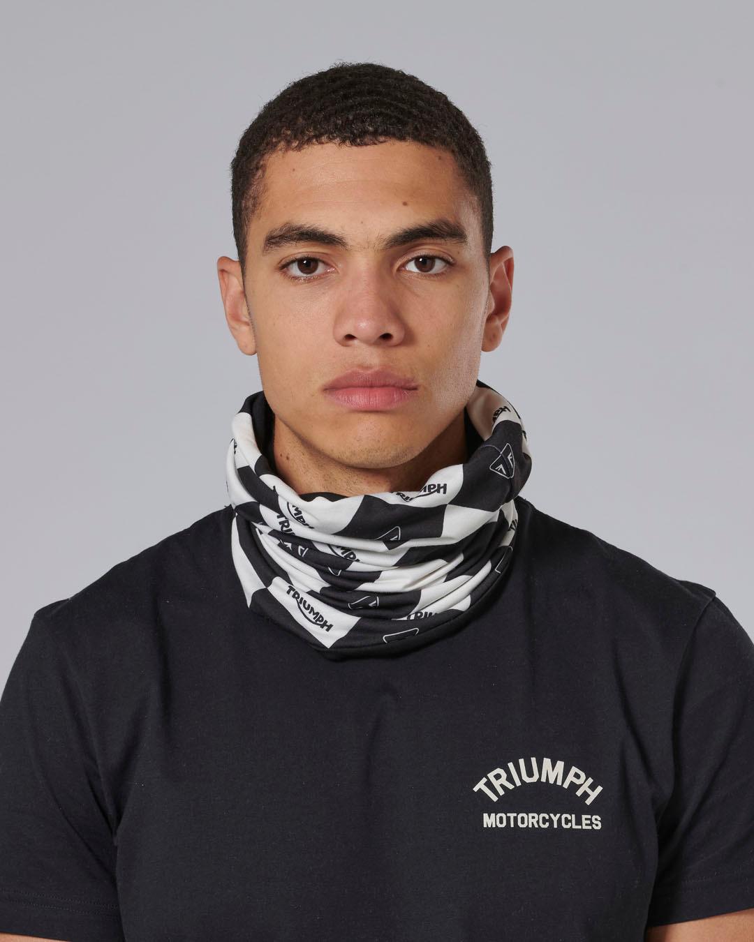 HARLEQUINN NECK TUBE BLACK / BONE image 1