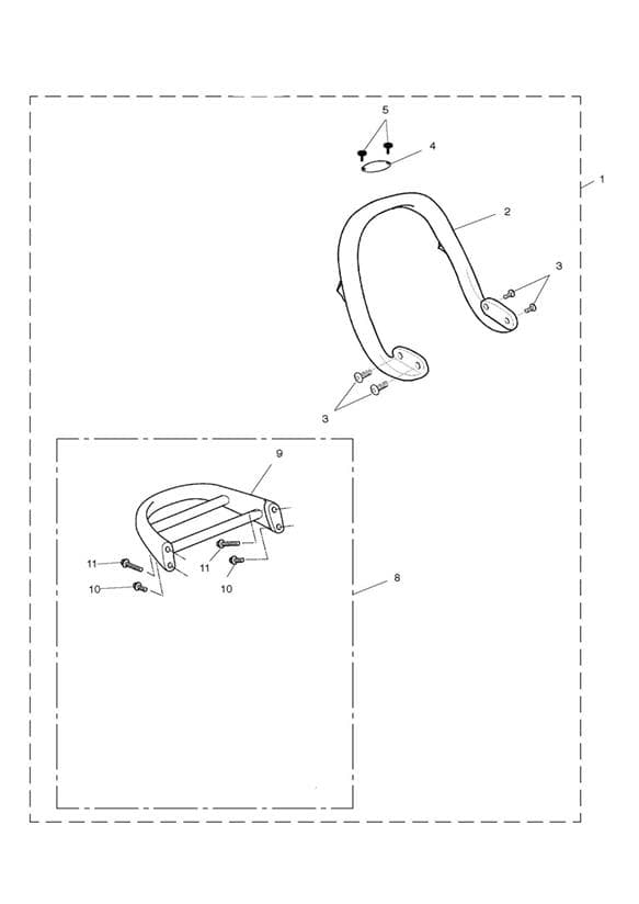 Grab Rail with Luggage Rack, Mk II