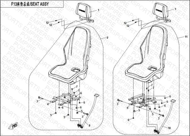F13 — SEAT ASSY