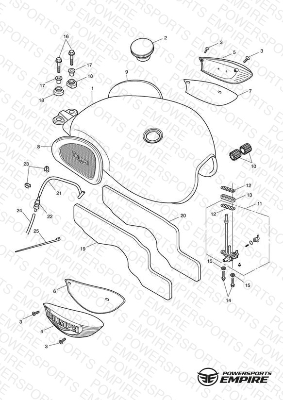 Fuel Tank & Fittings Bonneville T100 >317246