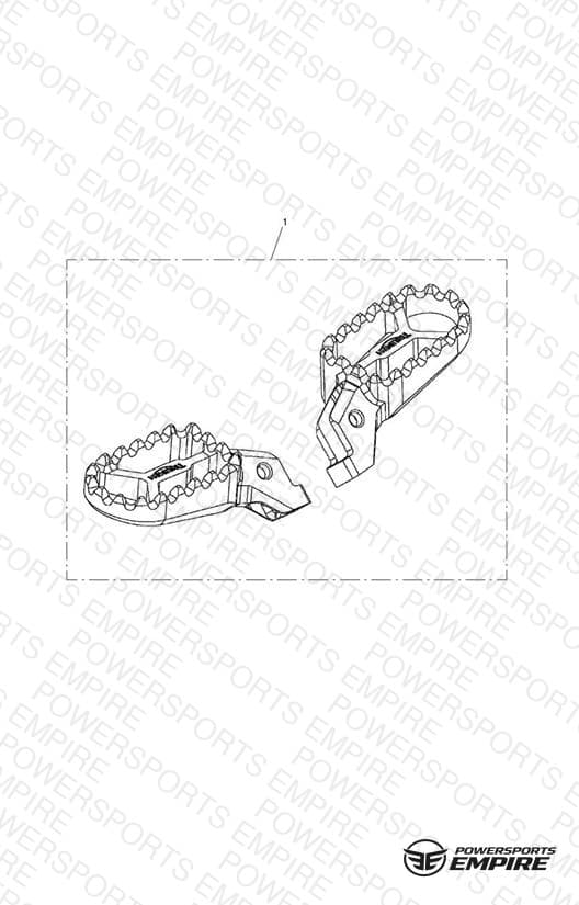 Footrest, Pair, Type 2, Grey