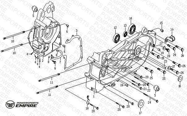 E01 — CRANKCASE ASSY