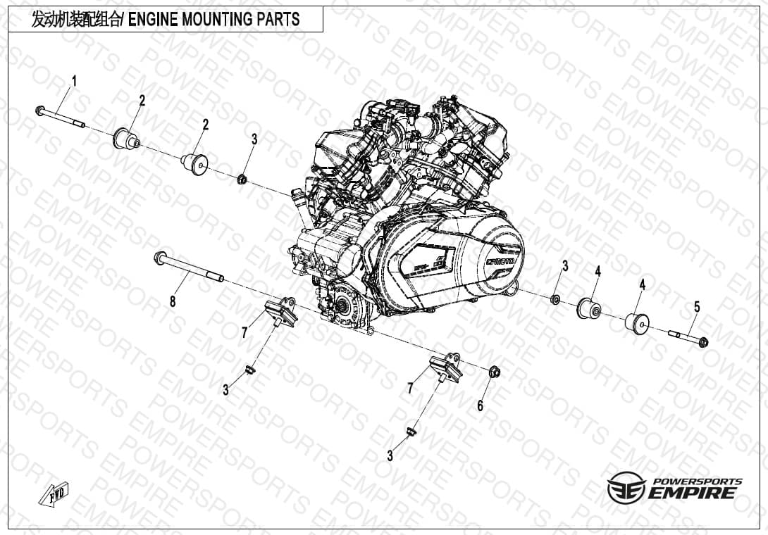 F00-1 — ENGINE MOUNTING PARTS