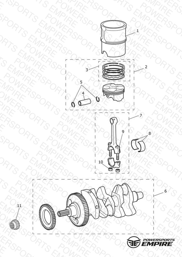 Crankshaft, Connecting Rods, Pistons & Liners