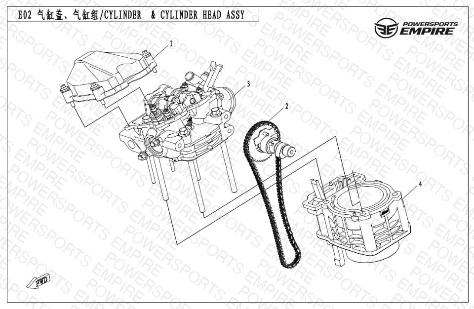 E02 — CYLINDER&CYLINDER HEAD ASSY