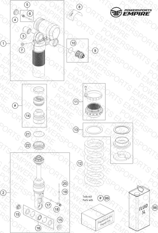 SHOCK ABSORBER DISASSEMBLED