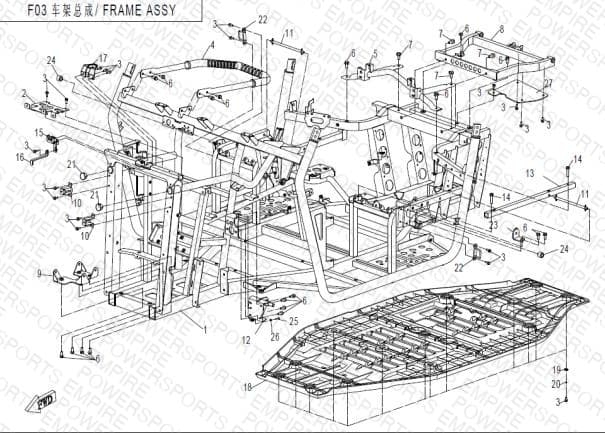 F03 — FRAME ASSY.