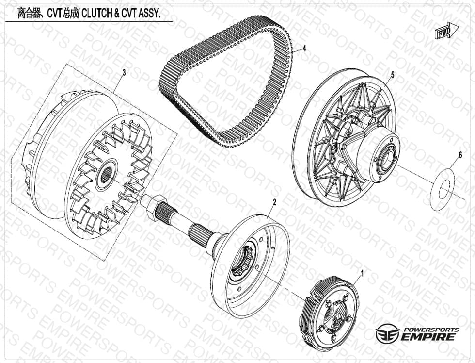 E05 — WET CLUTCH and CVT ASSY.