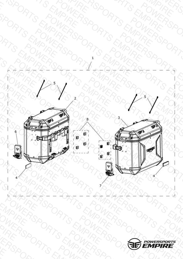 Pannier Kit, Aluminium, Black