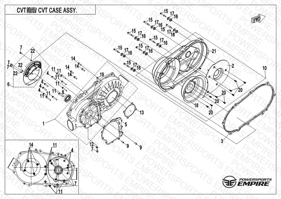 E01-3-V2 — CVT CASE ASSY.