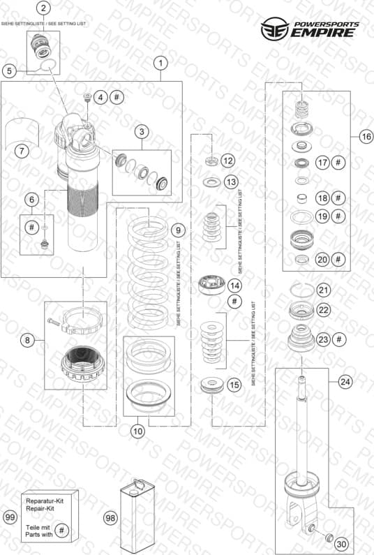 SHOCK ABSORBER DISASSEMBLED