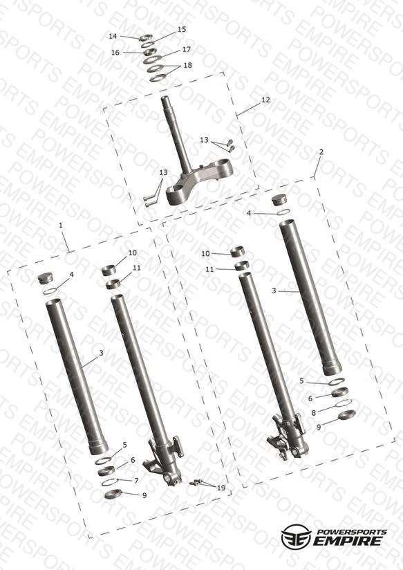 Front Forks & Lower Yoke Assy