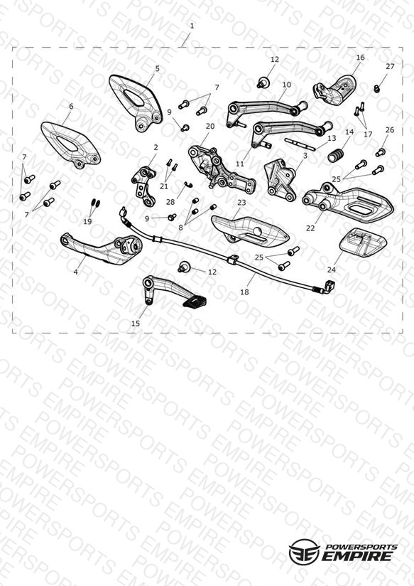 Foot Control Kit, Middle, Black