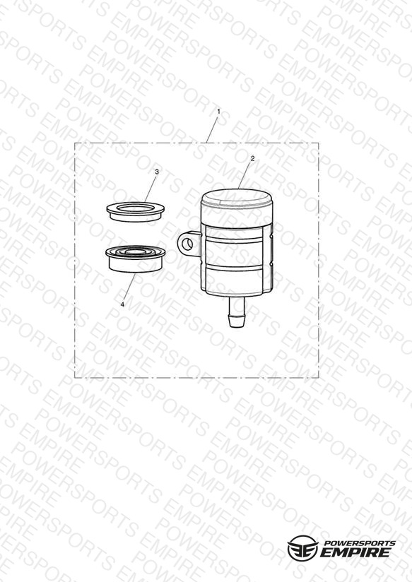 Reservoir, Rear M/Cyl Kit