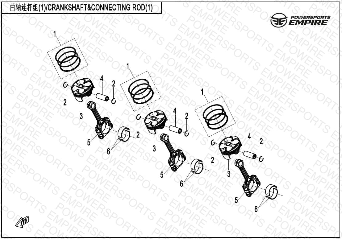 E04-1 — CONNECTING RODS & PISTONS