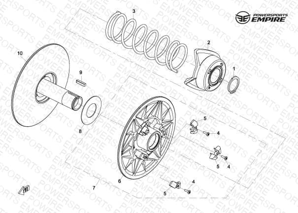 E19 — DRIVEN PULLEY(REAR)