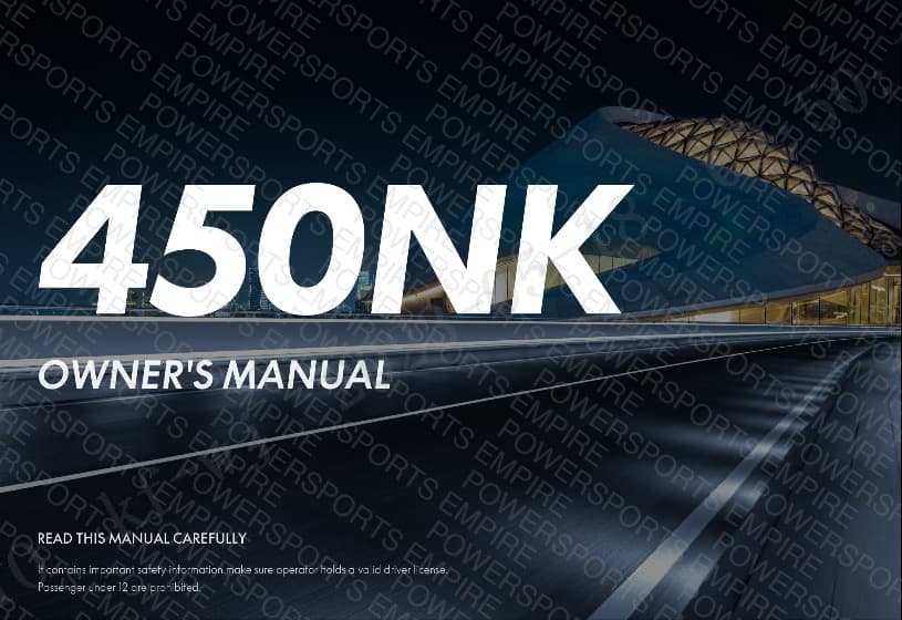 F38 — OWNERS MANUAL