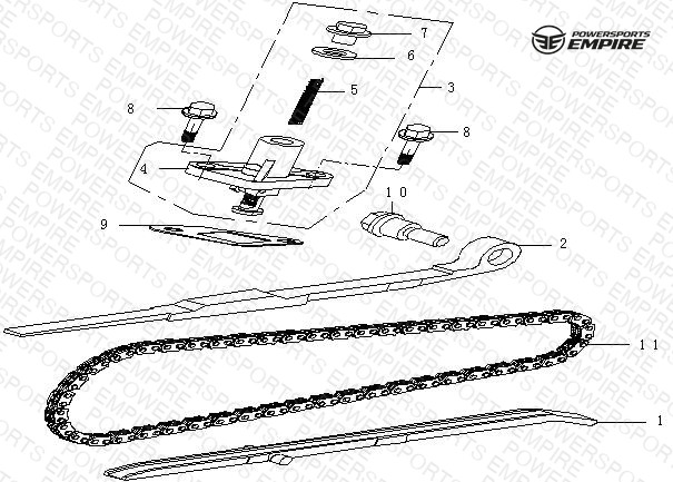 E05 — CHAIN AND TENSIONER COMP.