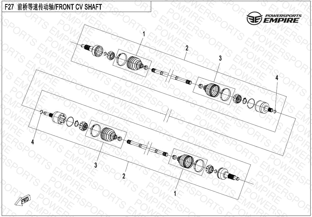 F27 — FRONT CV SHAFT