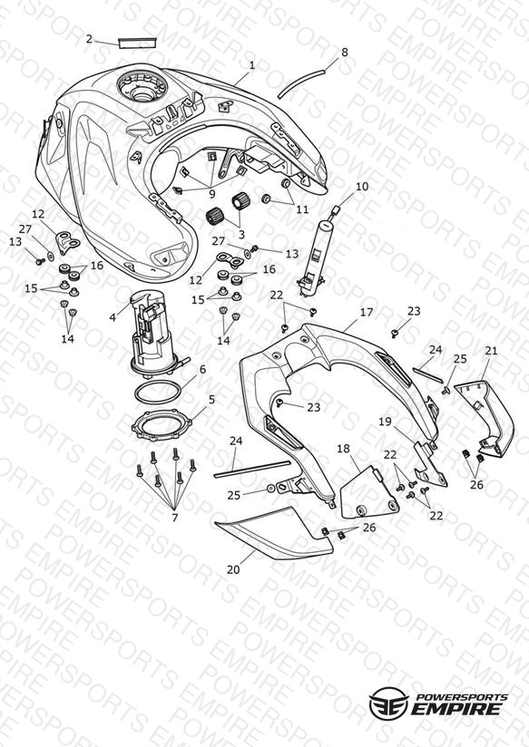 Fuel Tank, Fuel Pump & Fittings - Aragon Edition