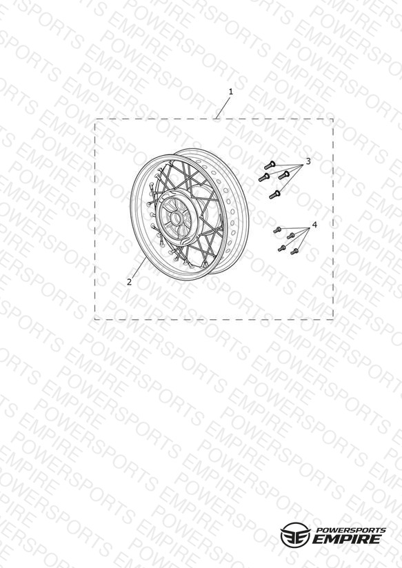 Rear Wheel Kit, Chrome
