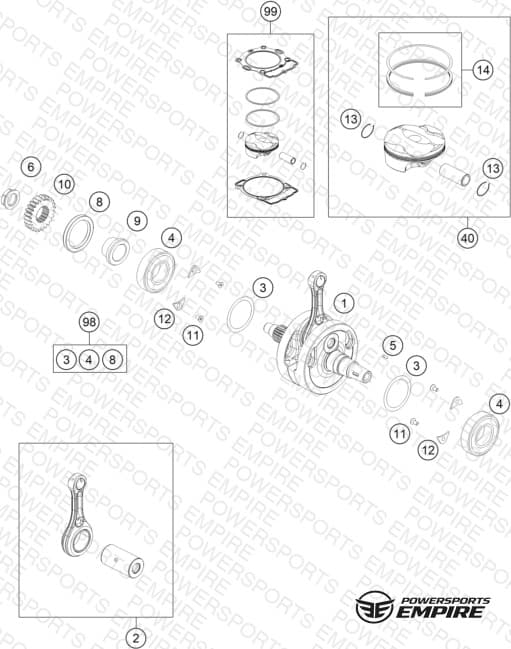 CRANKSHAFT, PISTON