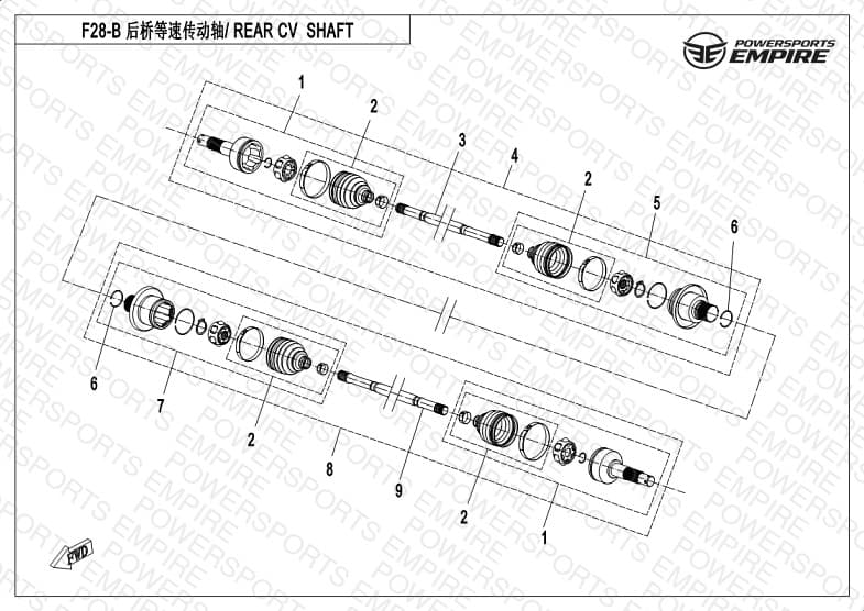 F28-B — REAR CV SHAFT(ODM)