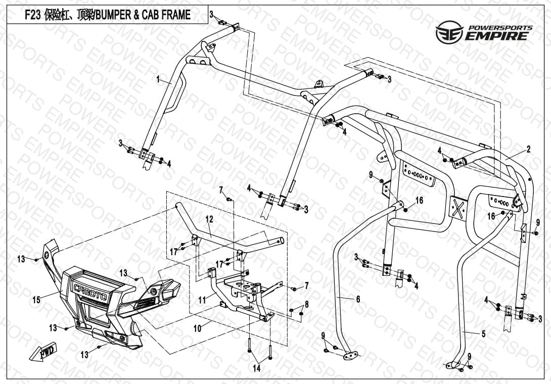 F23 — BUMPER & CAB FRAME