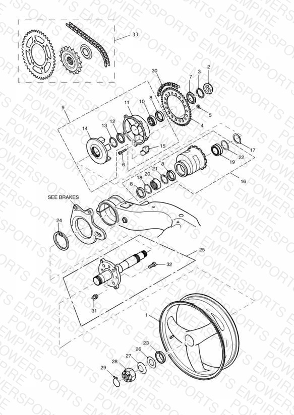 Rear Wheel/Final Drive Single sided swingarm 161318 »