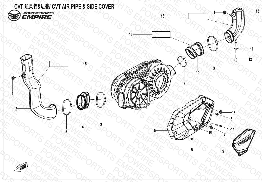 F00 — CVT AIR PIPE&SIDE COVER