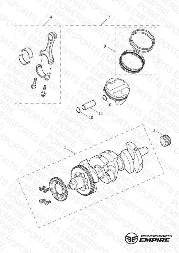 Crankshaft, Conrods and Pistons
