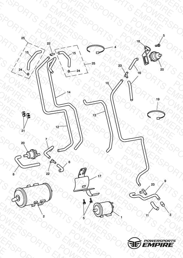 Evaporative Loss Control System - California Only - Bonneville T100 210262 > Eng No 255842