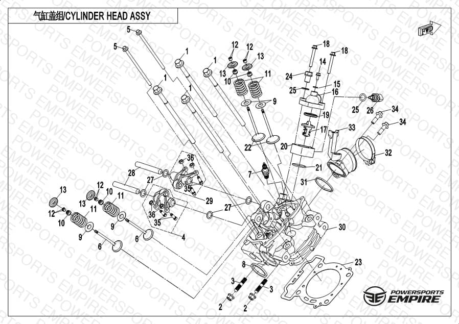 E02-2-V2 — CYLINDER HEAD ASSY